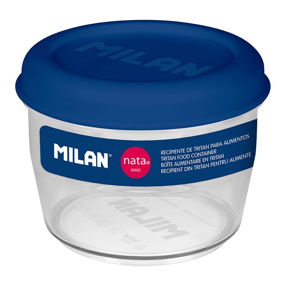Lancheira tritan redonda hermética azul Nata® 624 500 ml