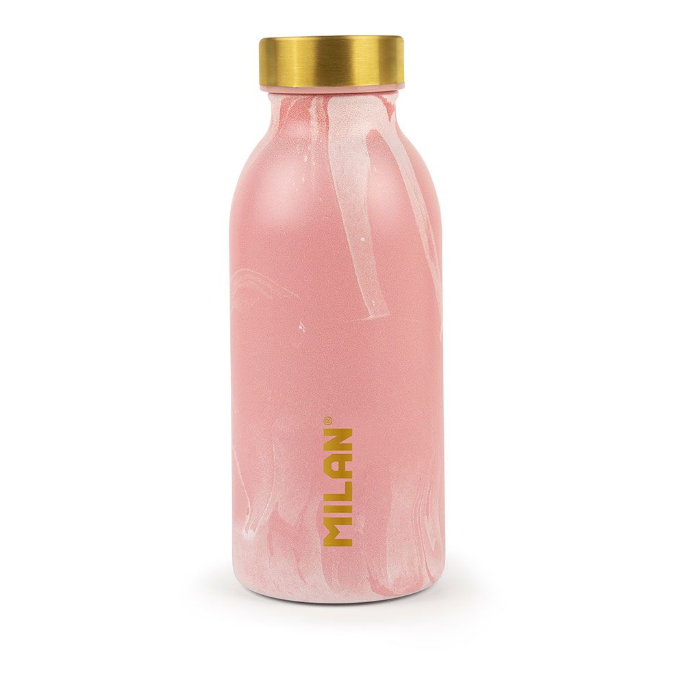Garrafa isotérmica de aço inoxidável série lava rosa 354 ml