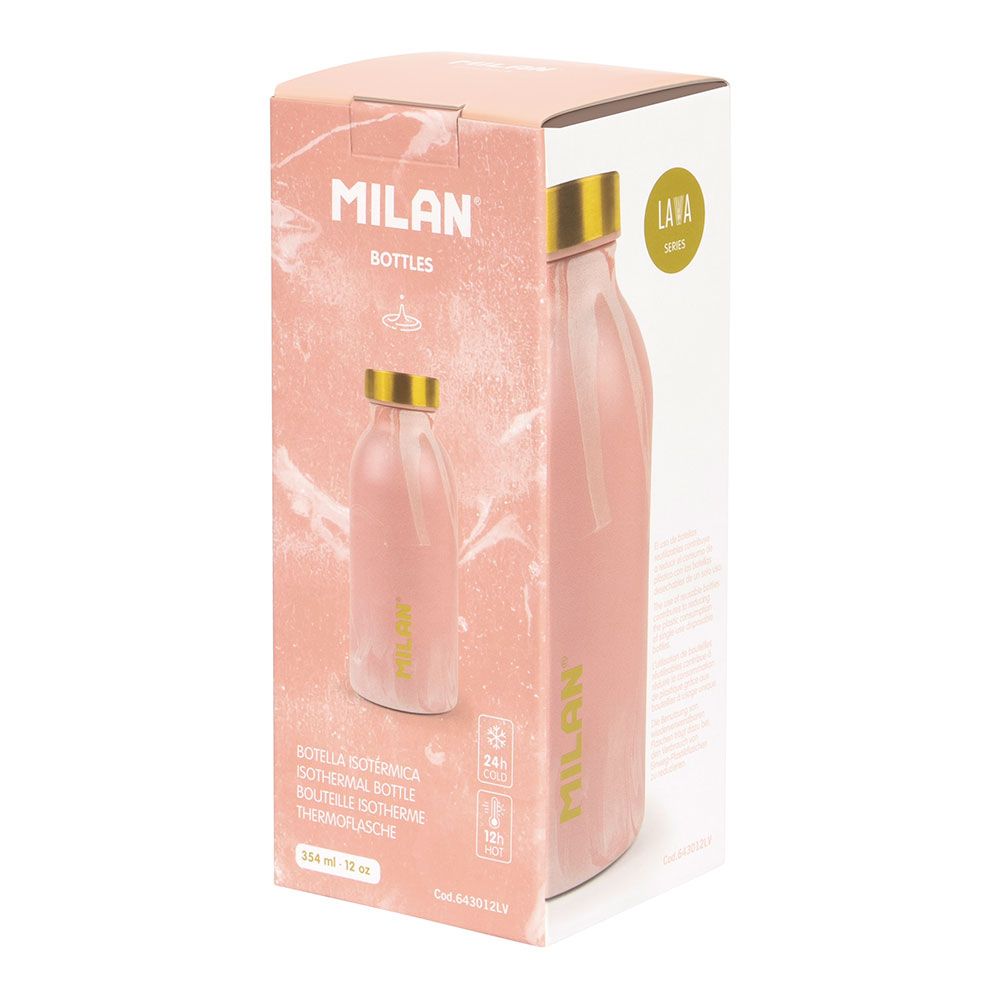 Garrafa isotérmica de aço inoxidável série lava rosa 354 ml - Image 2