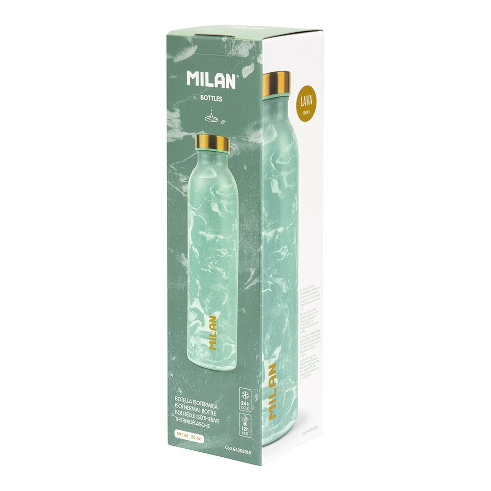Garrafa isotérmica de aço inoxidável série lava verde 591 ml - Image 2
