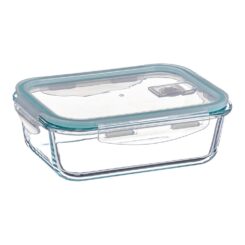 Recipiente de alimentos retangular hermética de borosilicato de 370 ml