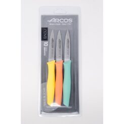 Facas de descascar série Nova, cores sortidas, blister de 3 peças
