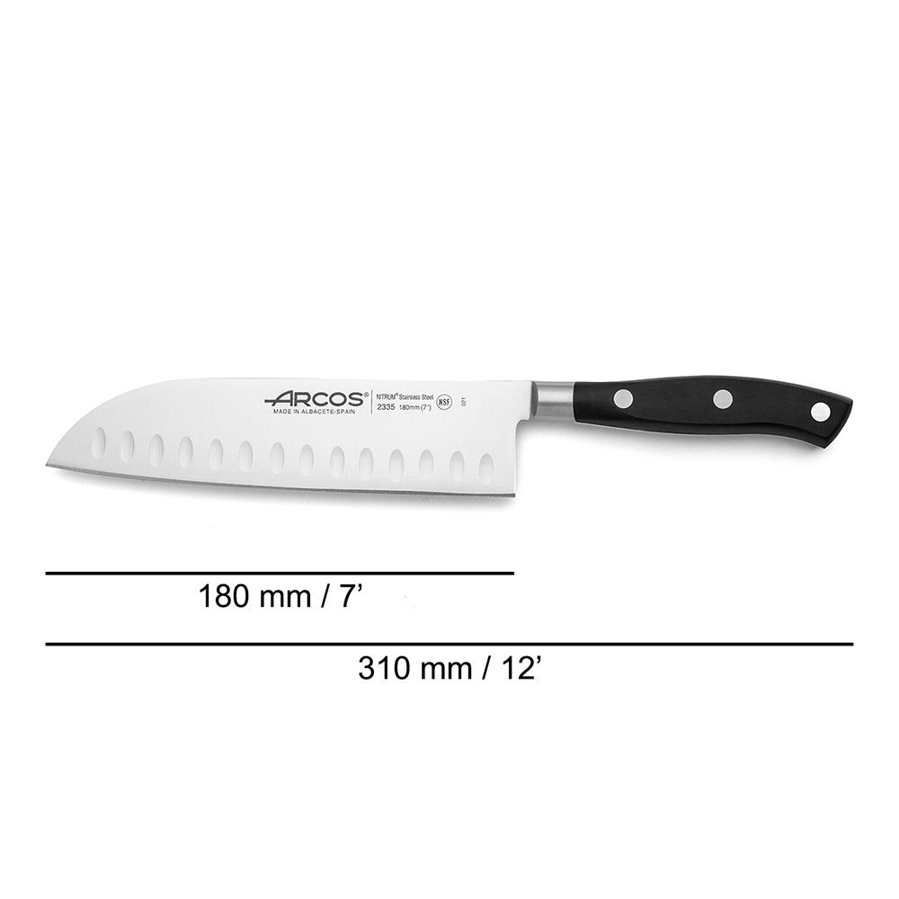 Faca Santoku com soquetes da série Riviera 180 mm - Image 2