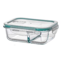 Recipiente de alimentos borossilicato com dois compartimentos hermética 630 ml