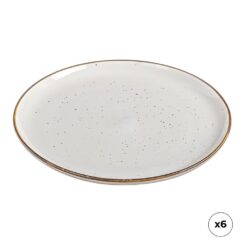 Pack 6 peças prato raso de porcelana akiko Ø25 cm
