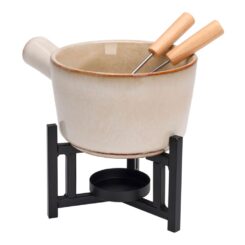 Fondue com suporte e 2 garfos