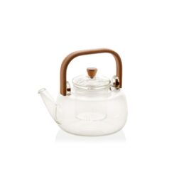 Bule, vidro, cabo de bambu, 1l