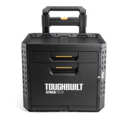Caixa de ferramentas com rodas de 2 gavetas com fecho, stacktech 53 x 40,5 x 47,7 cm