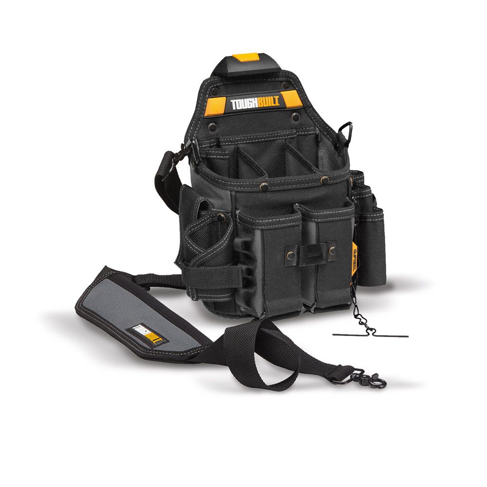 TOUGHBUILT Bolsa de eletricista com alça de ombro, com sistema cliptech, 20 x 13 x 28 cm