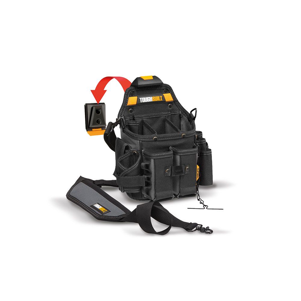 TOUGHBUILT Bolsa de eletricista com alça de ombro, com sistema cliptech, 20 x 13 x 28 cm - Image 2