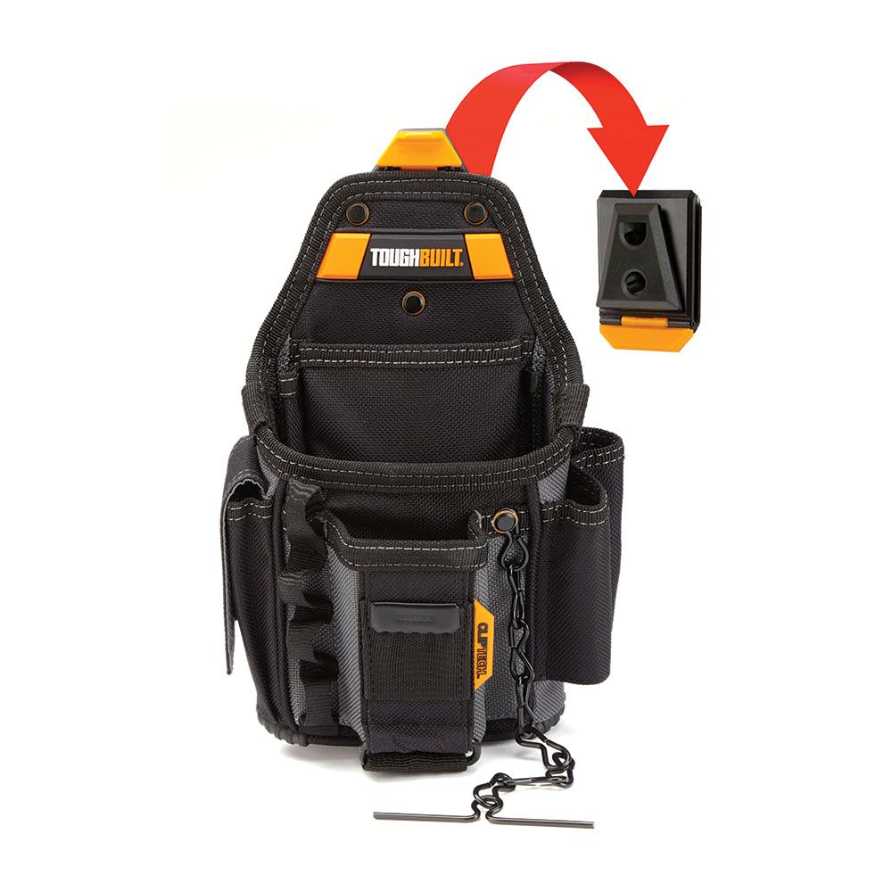 TOUGHBUILT Bolsa pequena para eletricista, com sistema cliptech, 15 x 10 x 25 cm