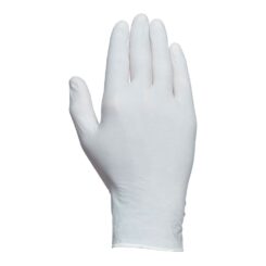 Luva de látex, em pó, descartável, branca, T-10, caixa 100 UDS