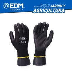 Luva de poliéster com palma em poliuretano para jardinagem e agricultura, T-10
