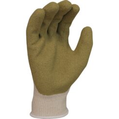 Luva de poliéster/algodão com palma em látex áspero, T-11