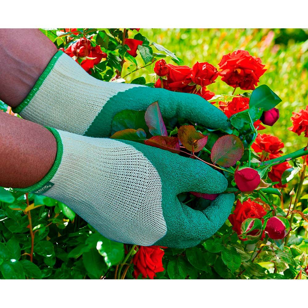Luvas de poliéster com palma de látex para jardinagem, T-07 - Image 4