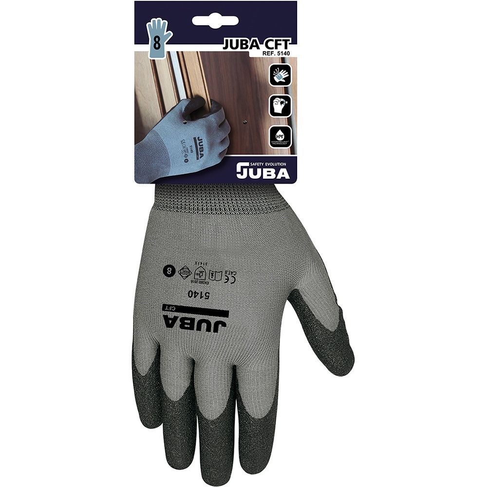 Luva de nylon com palma revestida de PVC para jardinagem, T-08