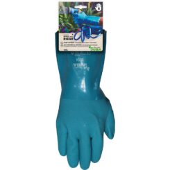 Luva de PVC de tripla camada, COR areia, forro de algodão, para irrigação de jardim, T-07