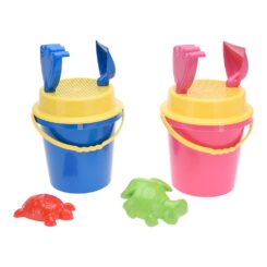 Conjunto balde de praia infantil 17cm com 5 acessórios