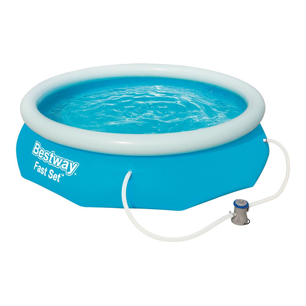 Piscina insuflável redonda modelo fast set, com depuradora, ø305 x 76 cm