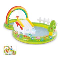 INTEX Piscina Inflável Infantil, Modelo para Jardim com Escorregador, 290 x 180 x 104 cm