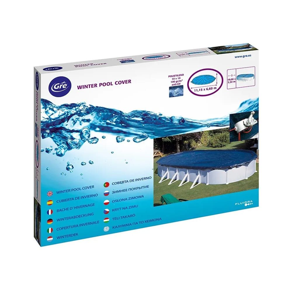 Cobertura de piscina oval em aço 610 x 410 cm - Image 2