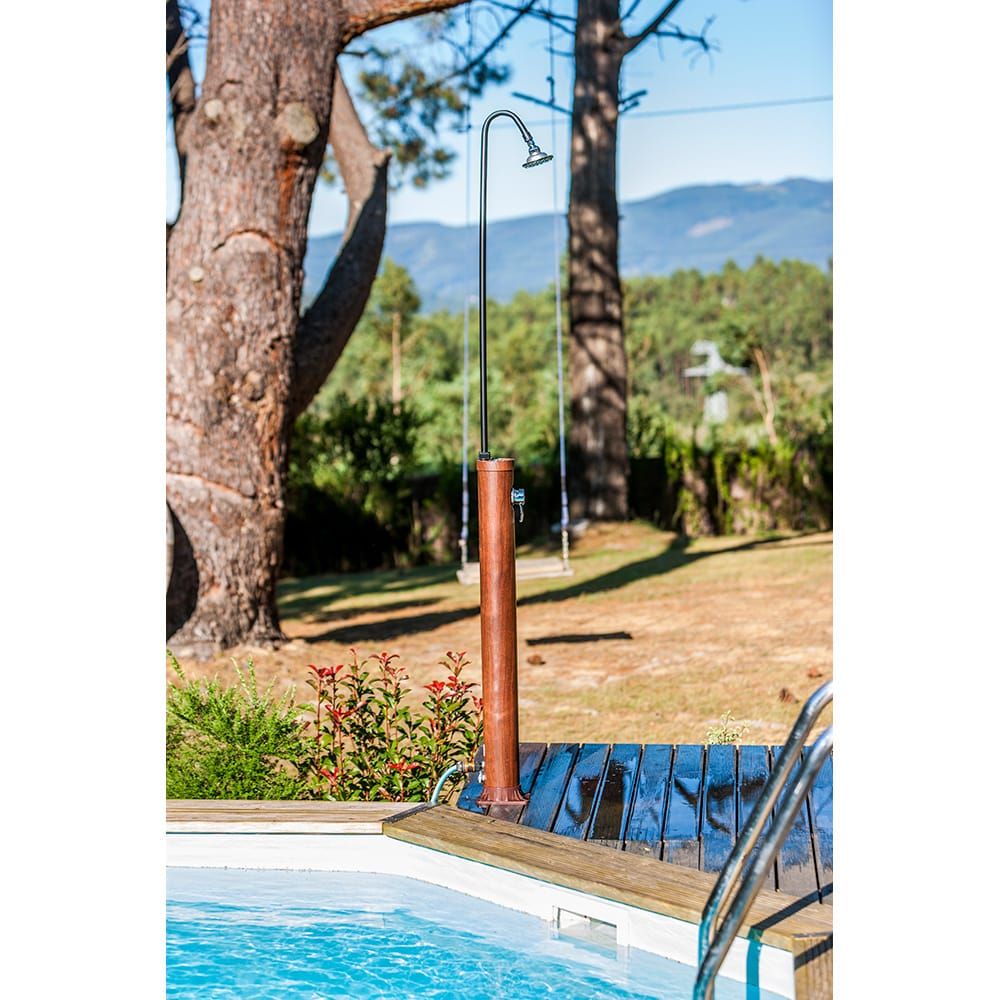 Chuveiro de PVC com aparência de madeira e tanque de água de 9 l - Image 2