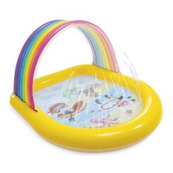 Piscina inflável infantil modelo arco-íris com sprinkler, 147 x 130 x 86 cm