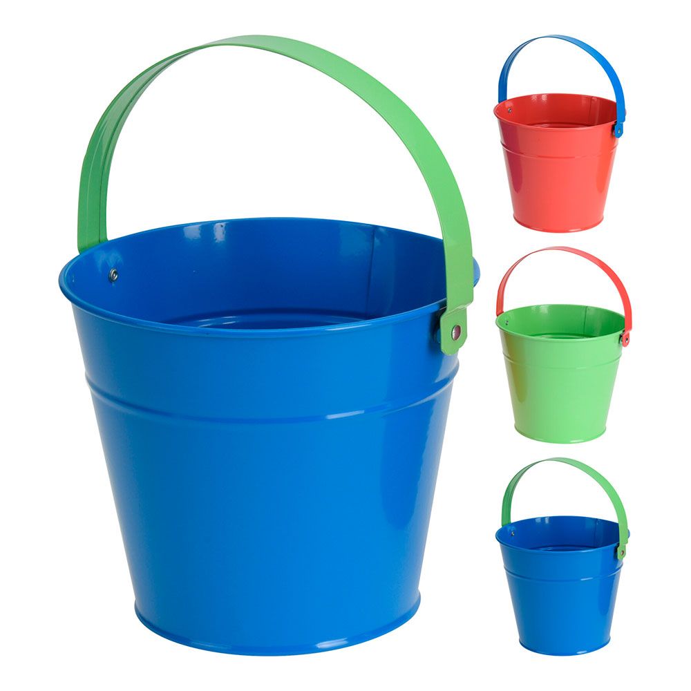 Balde de praia infantil Ø16x13cm cores sortidas