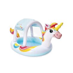 INTEX Piscina Inflável Infantil em Formato de Unicórnio com Esguicho, 254 x 132 x 109 cm