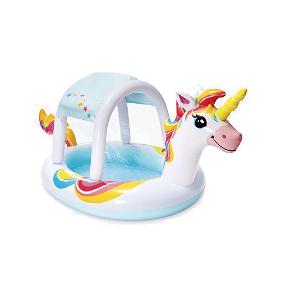 INTEX Piscina Inflável Infantil em Formato de Unicórnio com Esguicho, 254 x 132 x 109 cm