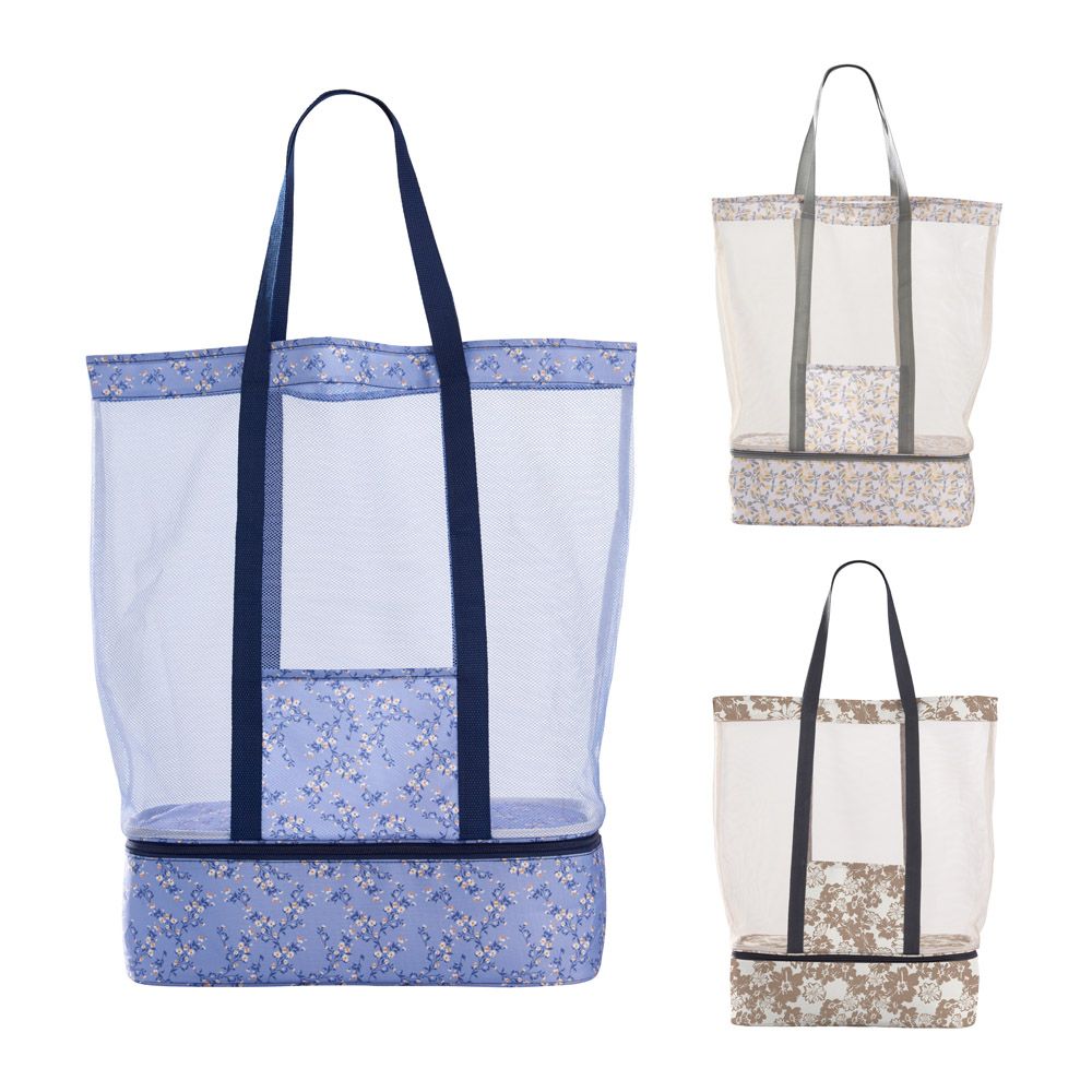 Bolsa de praia com cooler em cores sortidas 53 x 16 x 39 cm