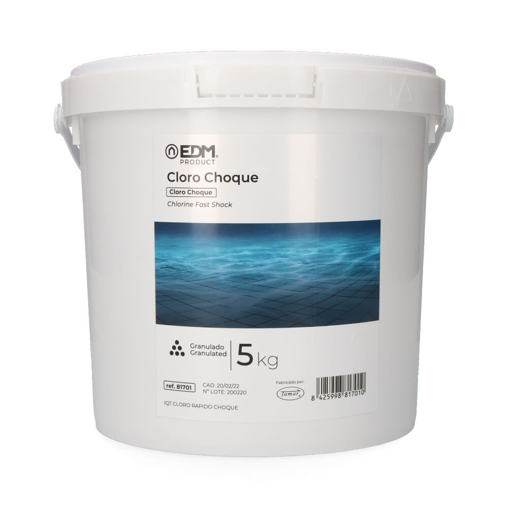 EDM Cloro de choque granulado, lata de 5 kg