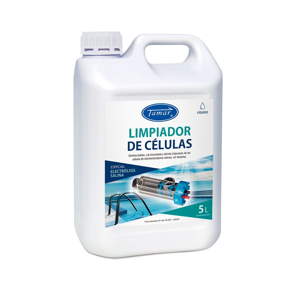 Limpador de células para piscinas de água salgada, embalagem de 5 L