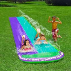 Rampa deslizante em PVC com água, 145 x 482 cm