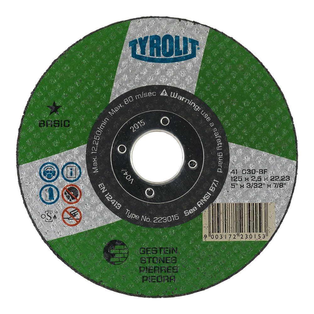 Disco de corte bombeado Ø115 x 2,5 x 22,23 mm C30S-BF