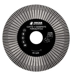 Disco de corte e desbaste em porcelana Ø115 mm