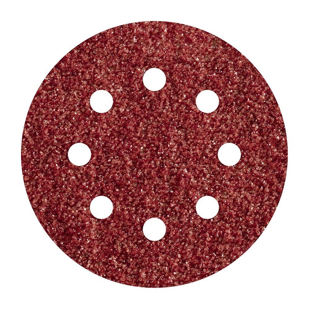Lixas adesivas em corindón perfuradas, Ø125 mm, grão 80, 5 un