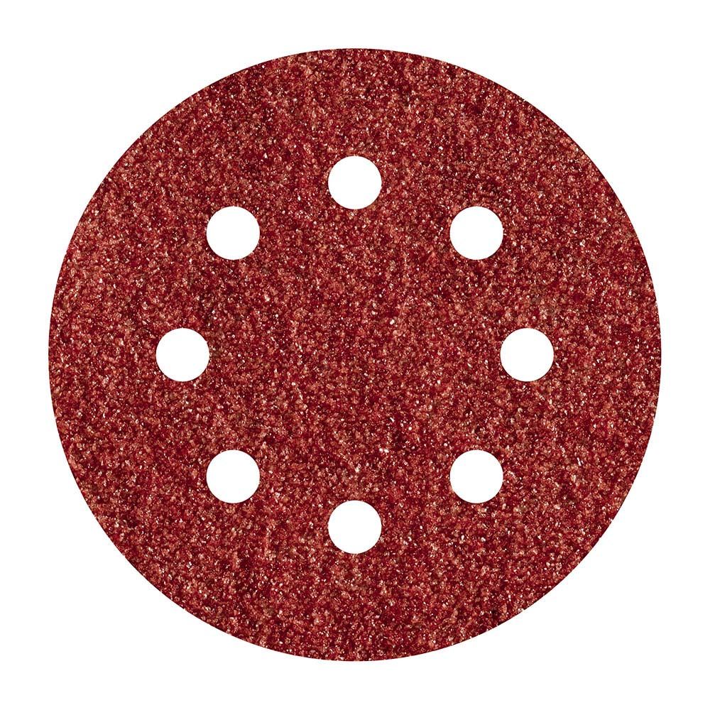 Lixas adesivas em corindón perfuradas, Ø125 mm, grão 120, 5 un