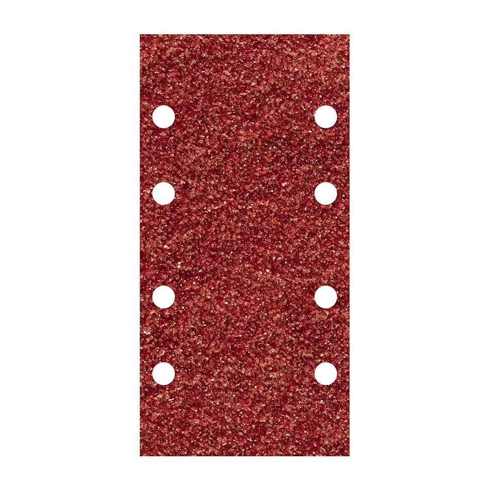 Lixas adesivas de corindón perfuradas, 93 x 185 mm, grão 120, 10 un