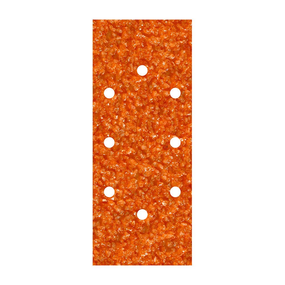 Lixas de corindón perfuradas oval, 93 x 230 mm, grão 40, 5 un