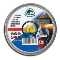 Disco extra fino em aço INOX standard, Ø115 x 1,0 x 22,23 mm,  pack 10 UDS