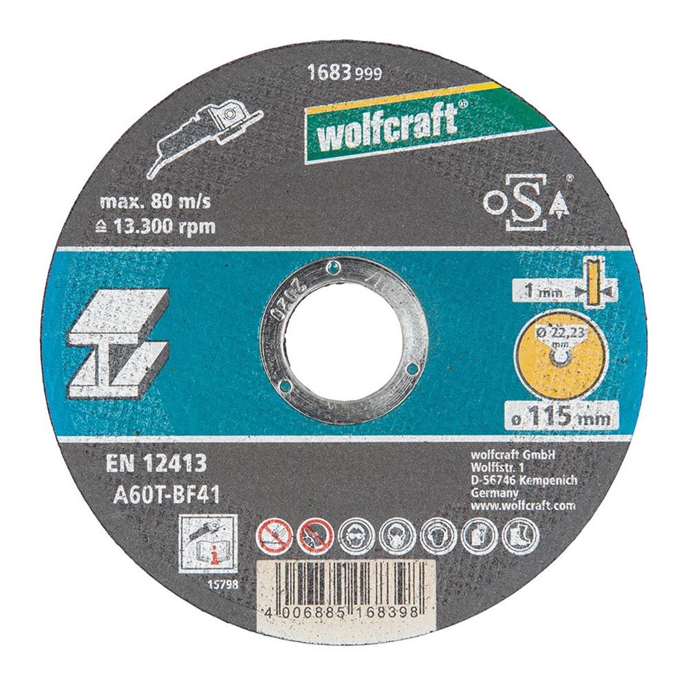 Disco de corte para metal Ø115 x 1,0 x 22,23 mm