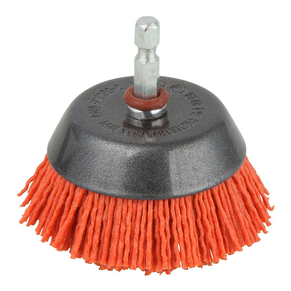 Escova craneana nylon, vastago hexagona ¼ POL, Ø65 mm