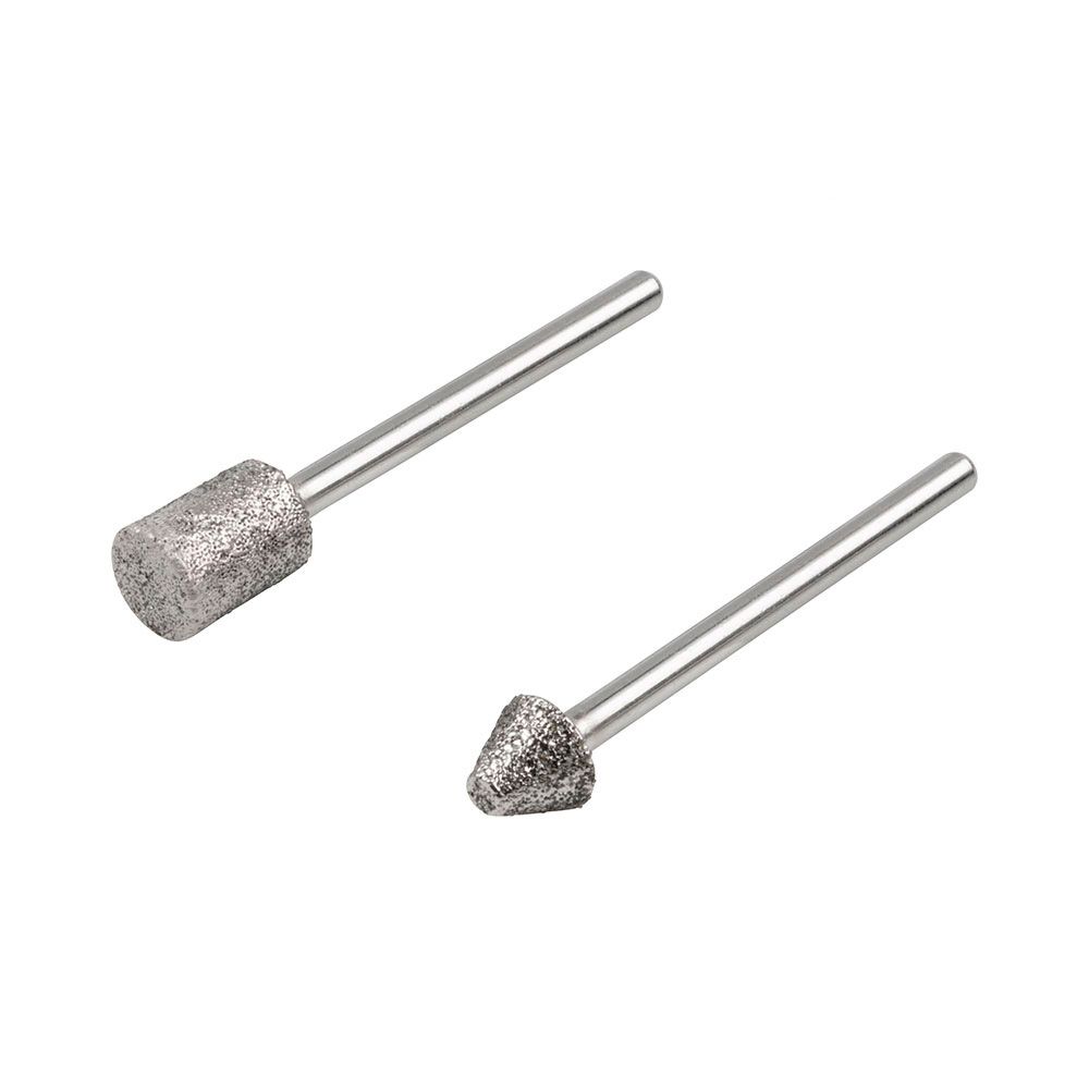 Fresas diamante cone cilíndrico e pontiagudo, KIT de 2 unidades