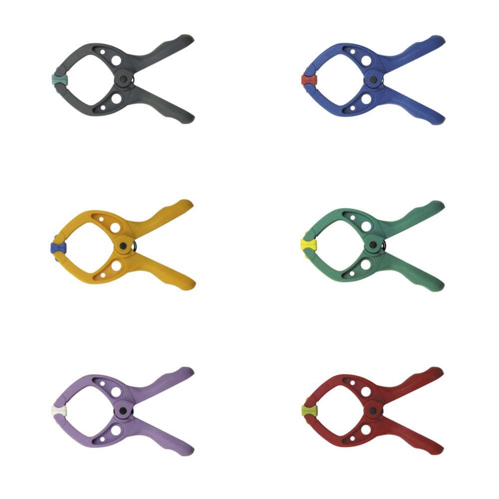Pinça com resorte microfix cores diversos, 20 mm