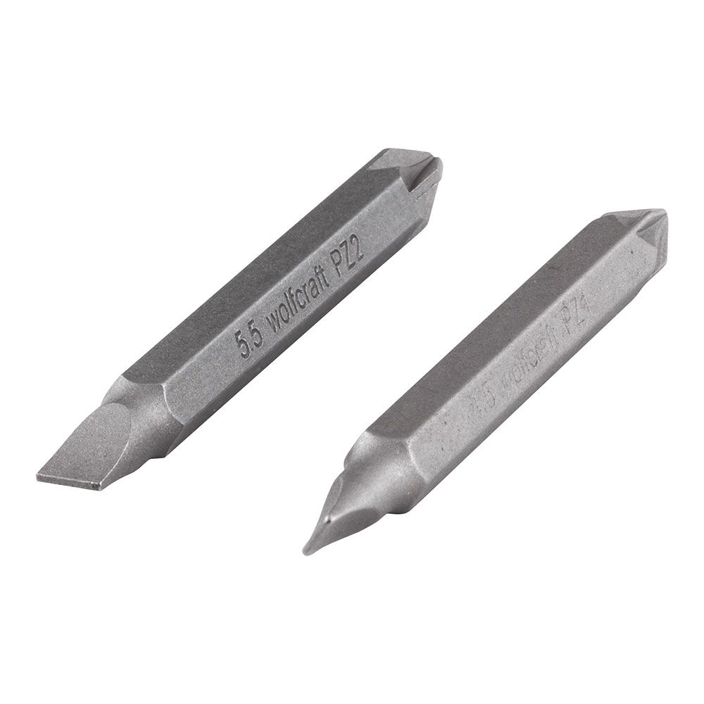 Pontas sólidas duplas pz / slot, conjunto de 2 peças