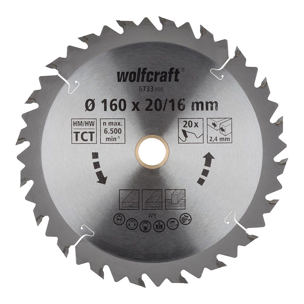 Disco de serra circular manual CT, Ø160 mm x 20 dentes