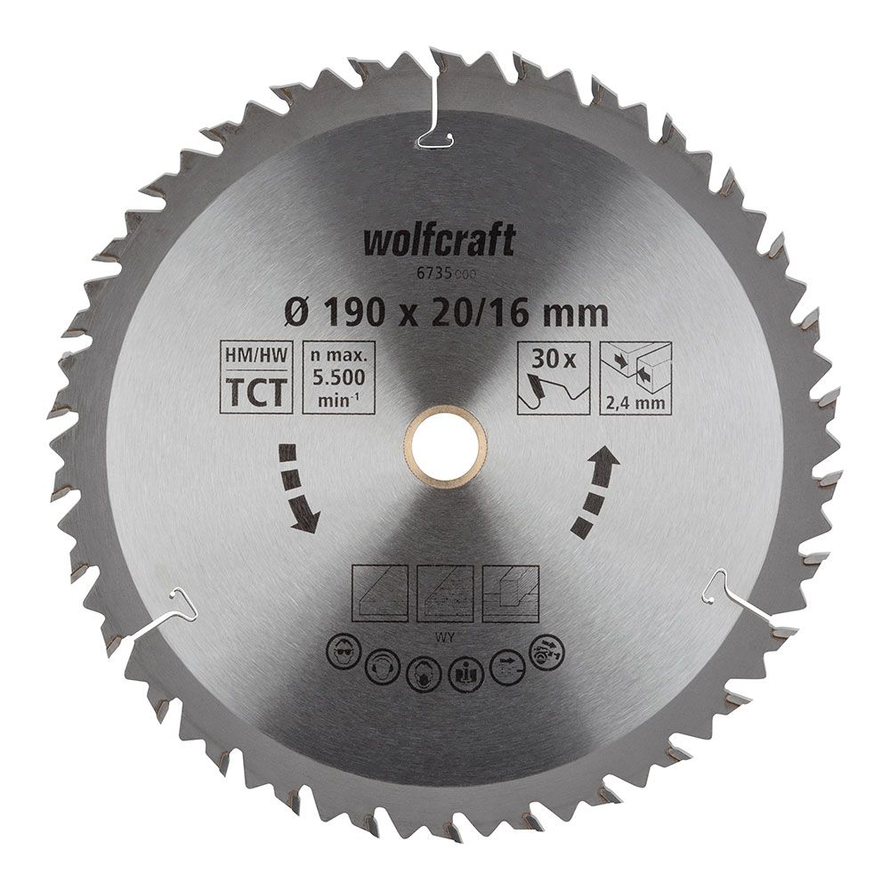 Disco de serra circular CT, Ø190 mm x 20 dentes