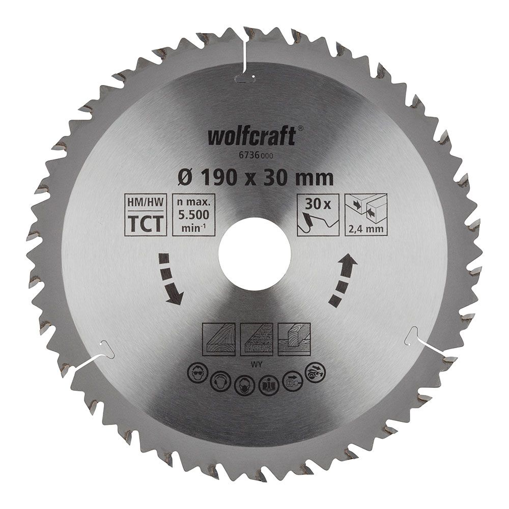 Disco de serra circular manual CT, Ø190 mm x 30 dentes