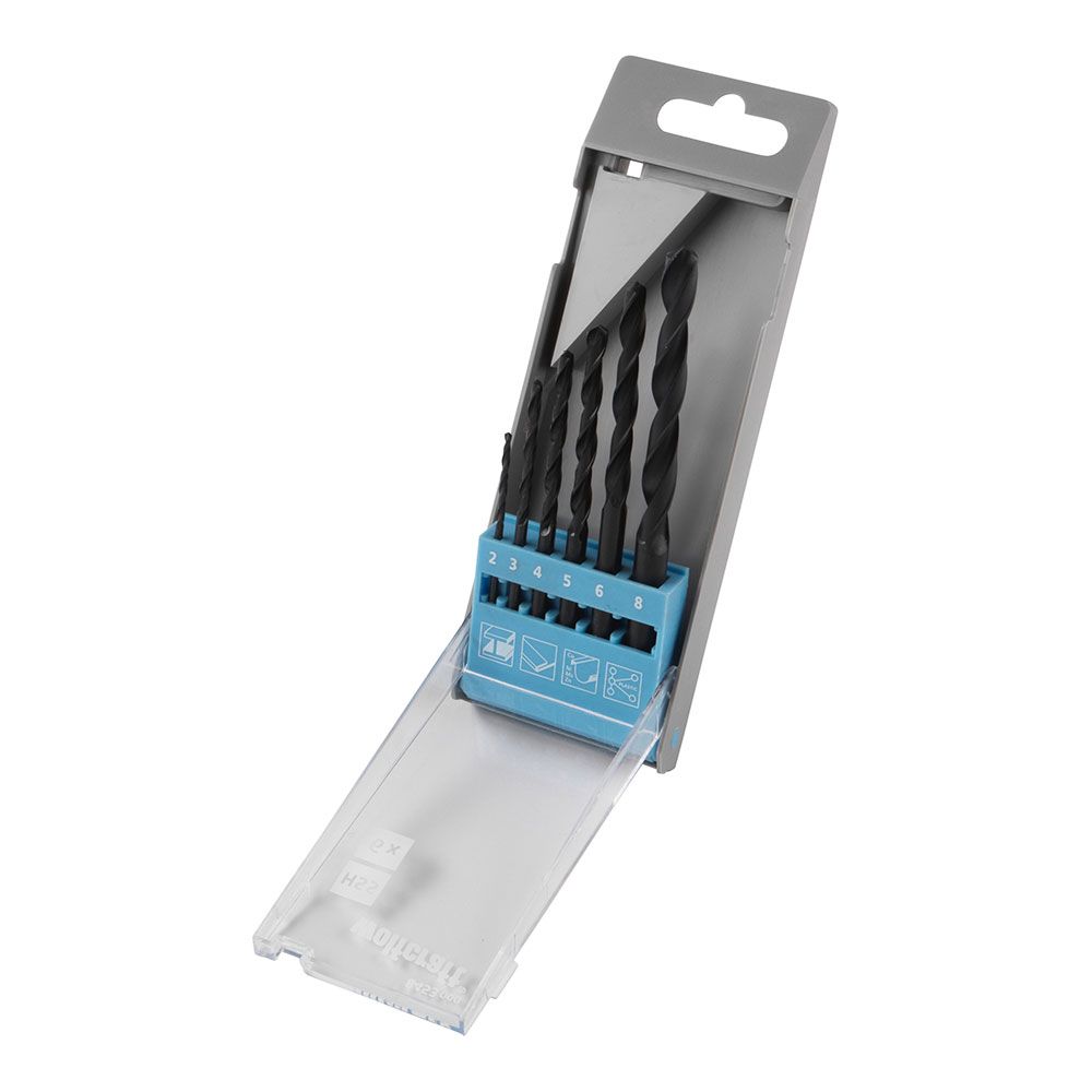 Brocas para metal HSS FL, conjunto de 6 peças, Ø2,00 - Ø8,00 mm